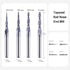 4Pcs/Pack R0.25~1.0 1/8" SpeTool Assorted Tip Tapered End Mill Cone Ball Nose Carbide Bit CNC Cutter for Carving