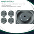 ATPEAM Shopping Cart Wheel Replacement Kit, 5" Diameter Polyurethane Stepped and Full Tread Face, Pack of 4 (Gray)