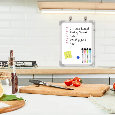Message White Board, 20" x 14" Small Dry Erase Magnetic Calendar for Wall, Portable for Kids Drawing Teaching