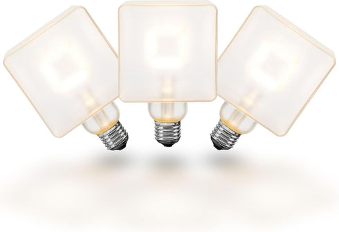 Bulb Bulb, E26 5W (50 2700K LED Cube Light, Unique Edison with Square Filament, Large Decorative Lamp, String