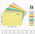 ANSTEEP 500PCS 3x5 Inches (3x5(800)) Colored Index Cards, Flash Cards with Ring