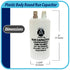 Appli Parts Run Capacitor for electric motors 15 Mfd uF (microfarads) 250VAC Plastic Case with terminals CBB60 Round Universal fit water pumps and others 3 in High 1-3/8 in Wide CON-15-250-P