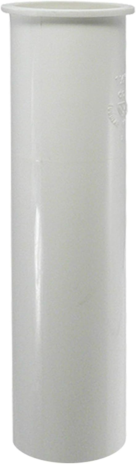 Plumb Pak PP905W Sink Tailpiece, 1-1/2 In Dia X 6 In L, Flanged, PVC, White