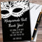 The Card Zoo Black & White Mask Masquerade Ball Personalized Party Thank You Cards