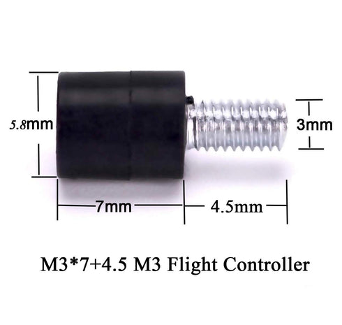 M3 Flight Controller Anti-Vibration Standoffs with Rubber Washer Rings for Naze32 CC3D F3 F4 (12 Sets)