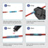 22-16 AWG Heat Shrink Butt Connectors - 100Pcs Red Crimp Waterproof Electrical Cable Wire Connector
