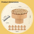 Generic 12Pcs Decorative Boho Rattan Drawer Knobs, Woven Wooden Pulls for Dressers, Cabinets, and Bedside Tables