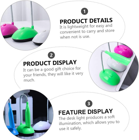 Foldable Table Lamp, LED Desk Lamp for Reading, Flexible Table Lamp Use Green