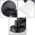 XiNBEi Lighting Wall Sconce, 1 Light Black Glass Vanity Light for Bathroom & Hallway, Model XB-W1235-1-MB