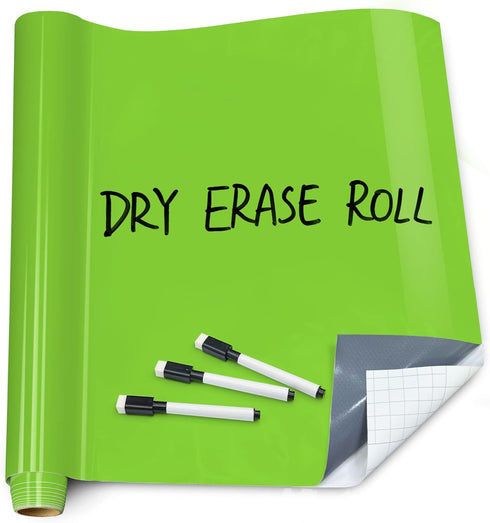 T&W SAME FILM Self Adhesive White Board Dry Erase Roll 17.3''X78.7'' - Colorful Wall Sticker for Office, Kids, Adults,