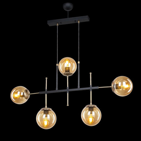 6 Inch 1pcs PATIKIL Amber Glass Globe Shades Replacement, Handmade Glass Lamp Shade Lampshade Light Fixture