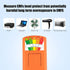 LED EMF Meter Portable Counter, Magnetic Field Detector for Ghost Hunting Paranormal Equipment Tool - Orange