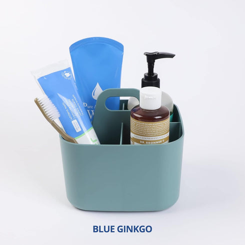 BLUE GINKGO Stackable Multipurpose Caddy Organizer with Handle | Desk, Makeup, Dorm, Classroom Art Organizers (Green,