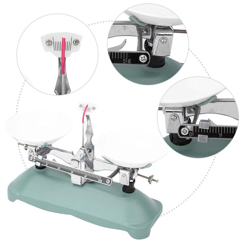Balance Scale, 100g or 500g Double Pan Balance Scale with Weights, High Calibration Accuracy for Lab Experiments