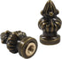 Biaungdo 2 Pcs Antique Bronze Lamp Finial Cap Knob with Dual-Thread Screw, Lamp