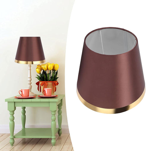 E27 Lamp Shade for Table, Modern Fabric Small Drum Lamp Shade Vintage Spider Fitter Desk Floor Lampshade Replacement