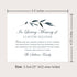 5.5x4.25 (A2) Folded Funeral Thank You Cards, Elegant Leaf Personalized Sympathy Thank You Cards with Envelopes, Blank
