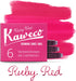 Kaweco Fountain Pen Ink Cartridges, Ruby Red, Pack of 6, Vegan