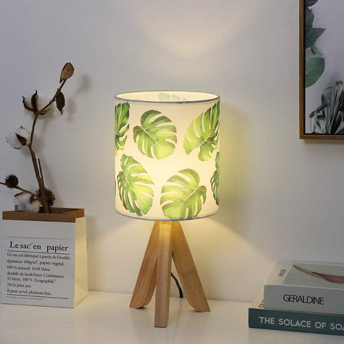 HAITRAL Small Table Lamp - Tripod Nightstand Lamp, Modern Bedside Desk Lamp