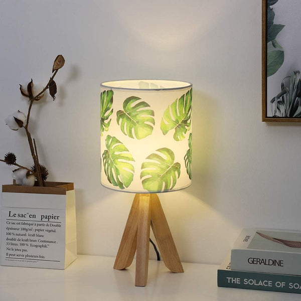 HAITRAL Small Table Lamp - Tripod Nightstand Lamp, Modern Bedside Desk Lamp