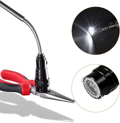 Magnetic Flashlight Gifts for Men, Telescoping Pickup Tool with LED, Cool Gadgets for Christmas