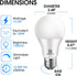 Energetic 6-Pack Dimmable LED Light Bulbs 100 Watt Equivalent, 1500 Lumens 12.5W, Warm White 3000K, E26 LED Bulb, 15000 Hrs, UL Listed by E ENERGETIC LIGHTING