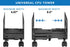 Mount-It! 4.87 8.5 Inch Computer Tower Stand, Adjustable Mobile CPU Stand with Wheels, Heavy-Duty Steel Rolling Cart