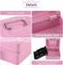 Safe Box with Key Lock, Portable Steel Fireproof Waterproof Cash Security Organizer for Travel Home Office Jewelry