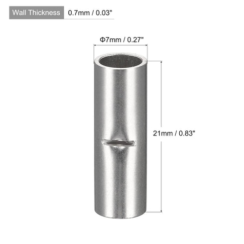 MECCANIXITY Non-Insulated Butt Crimp Terminals, 8 AWG for Electrical Wire Splice, Pack of 30