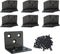 Aufuga Black Stainless Steel Shelf Bracket,Joint Right Angle Bracket,L Shape Heavy Duty Metal