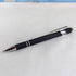 Retractable Ball Point Pens with Stylus Tip, Medium Point Soft Touch Metal Matt Wine Red Barrel, Black Ink, 10 Count