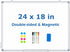 DOLLAR BOSS Magnetic Dry Erase Board, 24 x 18 Inch Double-Sided Whiteboard for Office, School, Home with 8 Magnets