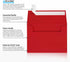 LUXPaper 4Bar A1 Invitation Envelopes | 3 5/8" x 5 1/8" | Ruby Red | 50 Qty | Peel & Press | 80lb. Text