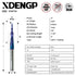 Spiral Tapered Ball Nose Router Bit for CNC: 4.82 Deg, 1 mm Tip Dia, 2 Flute, 1/4 inch Shank for Wood Carving