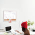Whiteboard Calendar & Corkboard, 13" x 17" Combination Dry Erase & Bulletin Board with White Wood Frame