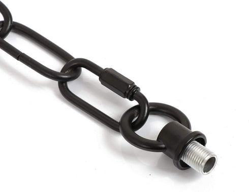 15 65 Lbs Feet Lighting Pendant Chain, Black for Hanging Heavy Duty, Extension with Connection Locks for Light Fixture