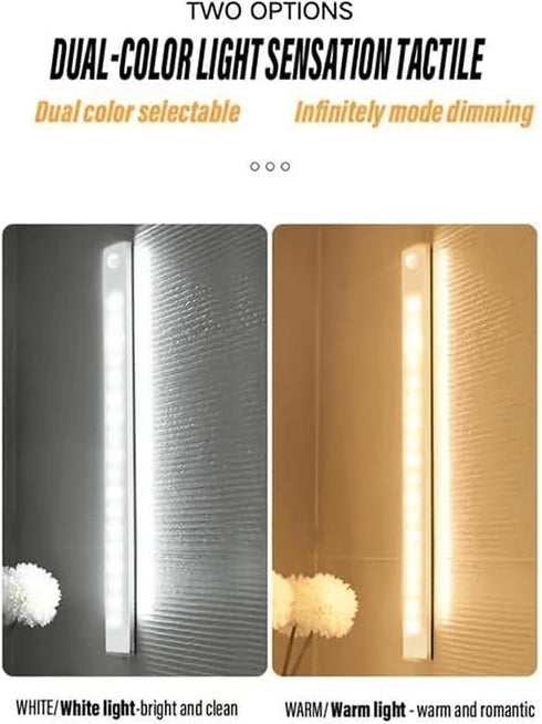 citosisk (Warm-2PCS, 30cm/11.9in) Punch-Free Smart Sensor Magnetic Rechargeable LED Lights,LED Intelligent Human Body