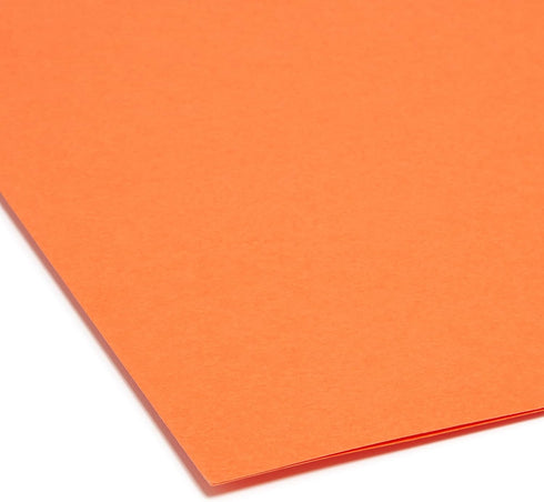 Smead File Folder, Orange, Reinforced 1/3-Cut Tab, Letter Size, 100 per Box (12534)