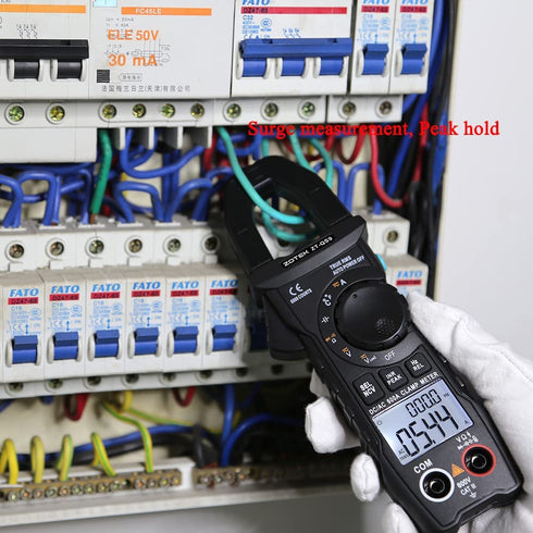 ZT-QS9 Clamp Meter T-RMS 6000 Counts Multimeter Tester, AC DC Current Voltage Diode Tester, Digital Voltmeter