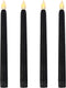 CANDLE CHOICE Black Halloween Flameless Taper Candles with Timer 9 Tall Long
