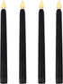 CANDLE CHOICE Black Halloween Flameless Taper Candles with Timer 9 Tall Long