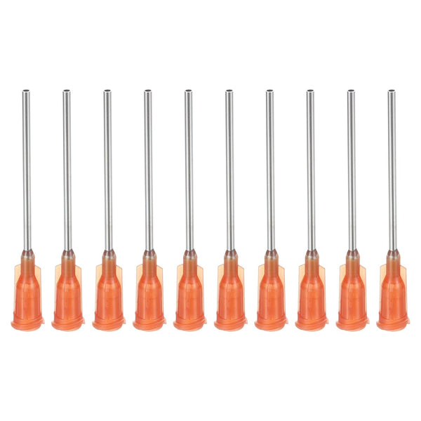 PATIKIL 15Ga x 1.5 Inch Dispensing Needle Tips, 10Pcs Stainless Steel and Plastic Glue Needle Tube Blunt Tips