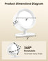 3 360 Dimmable 2 Pack) LED Wall Mounted Lights, Rechargeable Wall Sconces Lamp, Color Temps & Remote and Touch