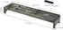 MyGift Desk Organizer Keyboard Shelf, Vintage Weathered Gray Solid Wood Office Storage Tray with 5 Compartments