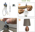 U/D Modern Silver Clip-on Lamp Shade Adapter - Round Design