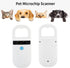 ISO11784 11785 ASHATA Pet Microchip Scanner, Rechargeable Animal Chip ID Scanner OLED Display Support FDX B / EMID