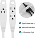 Clear Power 6 ft 3 Outlet Heavy Duty Flat Plug Extension Cord, 14/3 SJT for Small Tools and Appliances