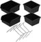 OUNONA 4pcs Pegboard Organizer Set Wall-Mounted Bins Cup Holders for Tools Wrench