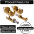 4pcs Wood Plug Hole Titanium Coated Cutter Drill Bits Set - 1/4" 3/8" 1/2" 5/8" Cutting Dowel Power Woodworking