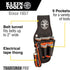 Klein Tools 5240 Tradesman Pro Tool Pouch with 9 Pockets and Tape Thong, Great Electrician Holster